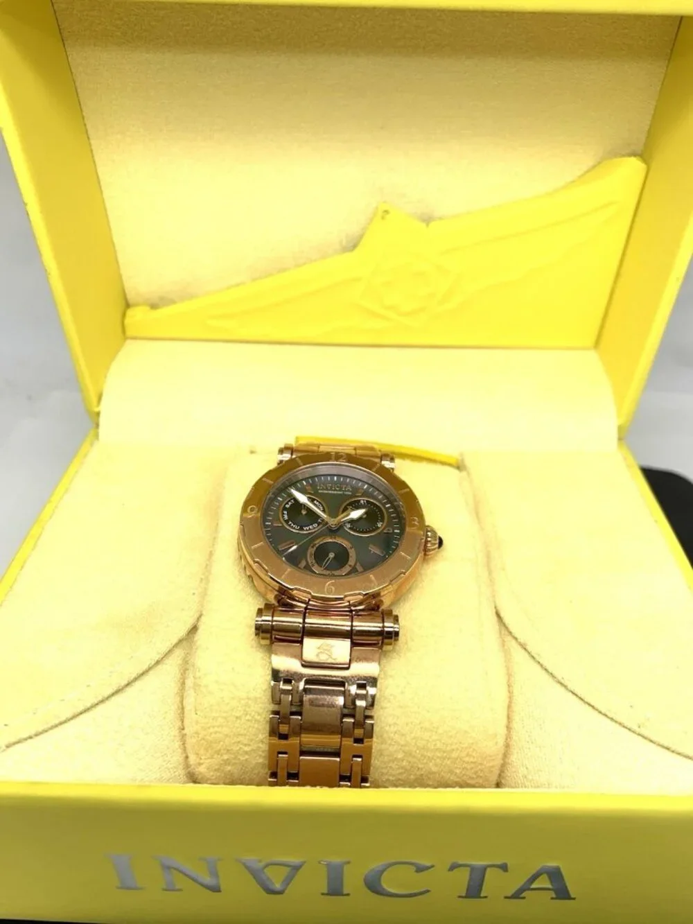 Invicta Women's Watch 24429 Subaqua Rose Gold Quartz Blue Mother of Pearl Dial